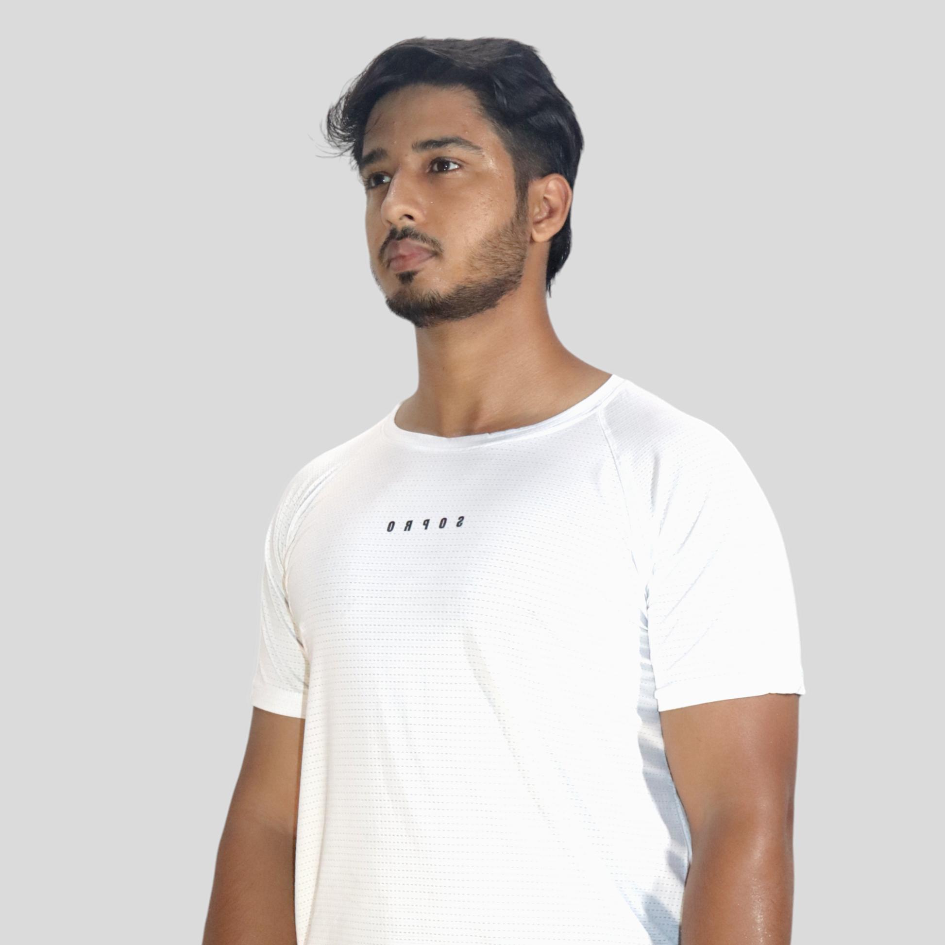 SOPRO "THE JERA" SPORTS TSHIRT FOR MEN IN WHITE COLOR