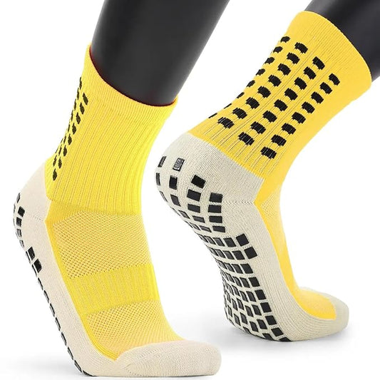 SPR.15 COTTON GRIP SOCKS | CREW SOCKS (Yellow)