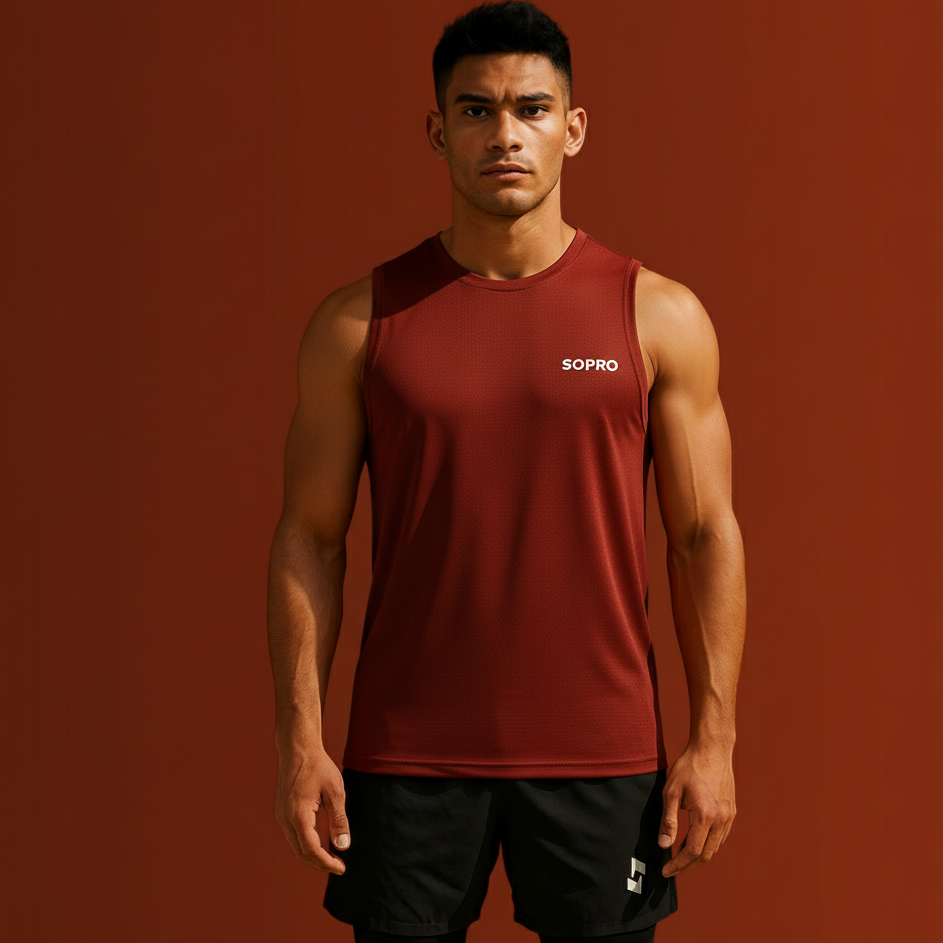 SPR.20.1 FLOWTECH TANK TOP FOR MEN (Rust)