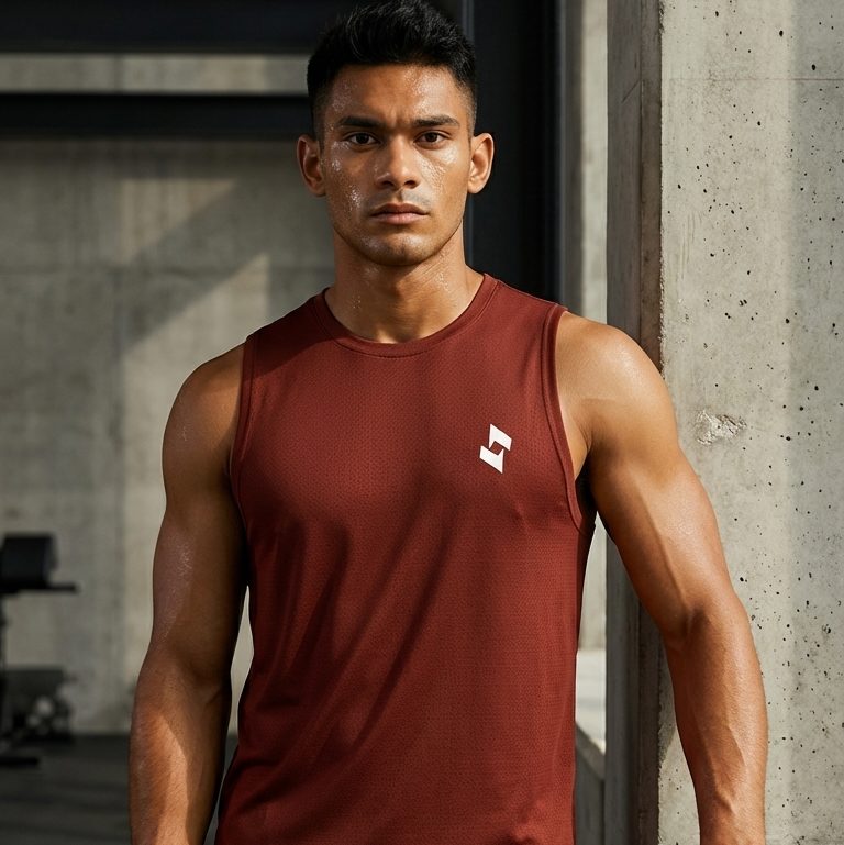 SPR.20.1 FLOWTECH TANK TOP FOR MEN (Rust)